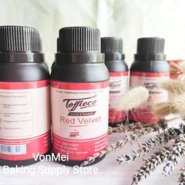TOFFIECO Red Velvet Paste Perisa Pasta Red Velvet Merah 100 gr Wangi