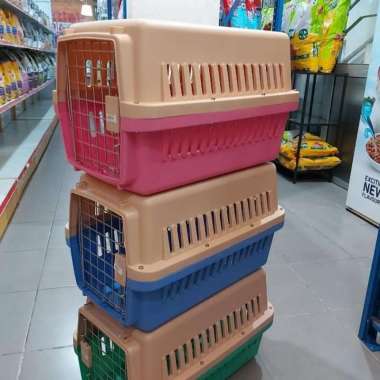 pet cargo pet carrier bonus tray kandang cargo pake baut 48x32x30