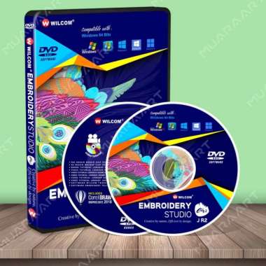 FLASHDISK Software Bordir Komputer Wilcom Embroidery Studio e4.2J R2 DVD+R DL GT-PRO PLUS 8,5 GB