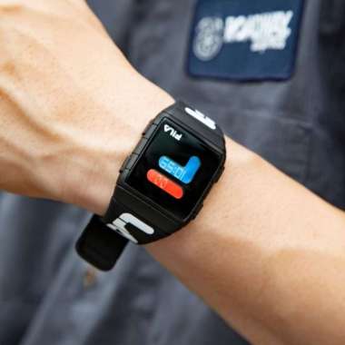 Fila Iconic Digital Youth Rubber Strap Original Jam Tangan Unisex Black