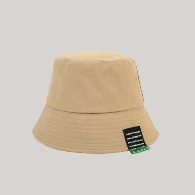 Bucket Hat Pria Wanita Polos Casual / Topi Bucket Cowok Cewek Korea Khaki