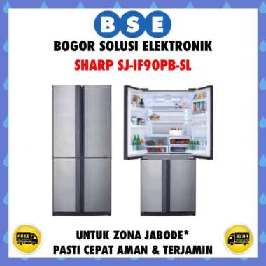 SHARP KULKAS 4 PINTU | SJ-IF90PB-SL | SJIF90PBSL | SHARP - SJIF90PB