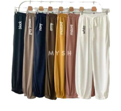 Joger Cewek Cowok Celana Panjang Wanita Pria Termurah Gumi Mix Jogger Hitam