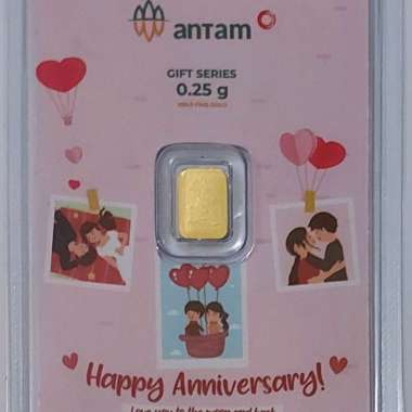 Logam Mulia Antam Hartadinata Gift Series Happy Anniversary! 0.25 Gram