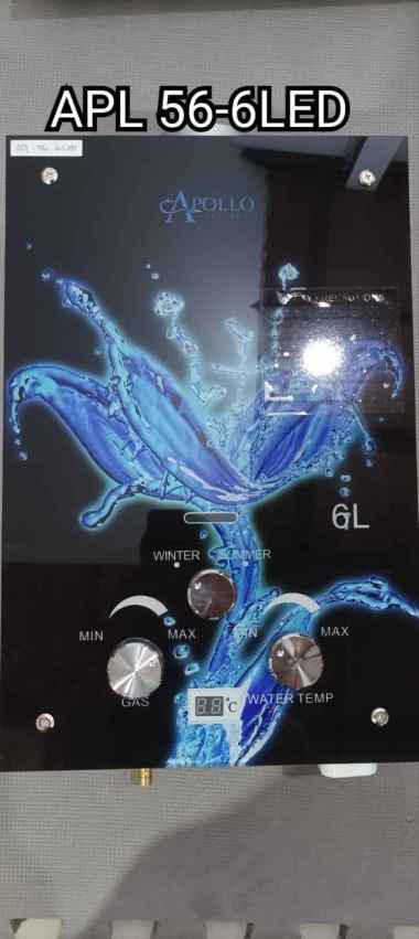 WATER HEATER GAS KACA APOLLO 56 6LED BUBBLE
