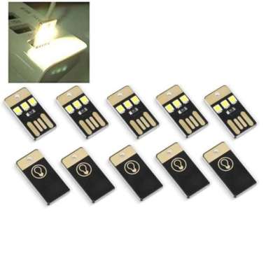 Lampu LED Mini USB 3x2835 SMD Chip Cool White Hitam