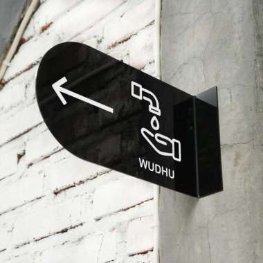 Wall Decor Pop Up Wayfinding Sign - Petunjuk Tempat Wudhu