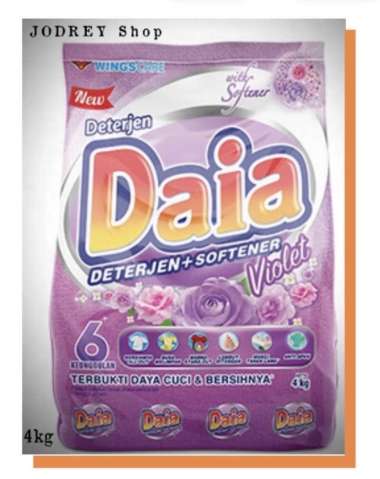 Promo Harga Daia Deterjen Bubuk + Softener Violet 4000 gr - Blibli