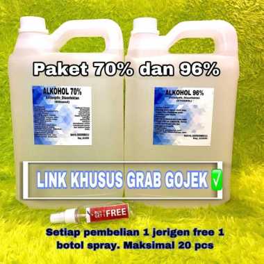 PAKET MURAH 5 LITER 70% DAN 5 LITER 96%