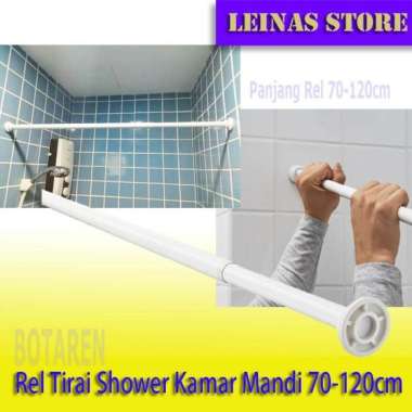Batang Tirai shower / REL SHOWER Kamar Mandi Adjust rel 70-120 cm