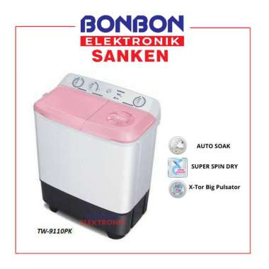 Sanken Mesin Cuci 2 Tabung 7KG TW-9110 / TW 9110 / TW-9110PK