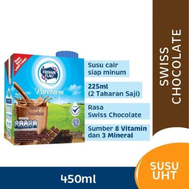 Promo Harga FRISIAN FLAG Susu UHT Purefarm Swiss Chocolate 450 ml - Blibli