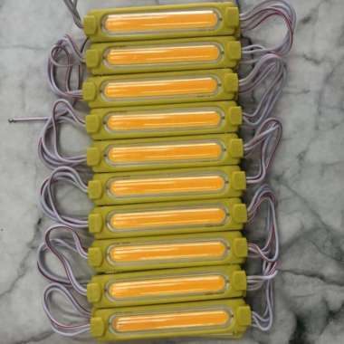 LED Modul COB Panjang 12Volt 12V 12 Volt V Module Cob Kop 9 LED - Putih Biru
