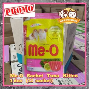 OEM meo sachet kitten tuna 1dus (isi 12 sachet) / Me-O Wet Food Kitten