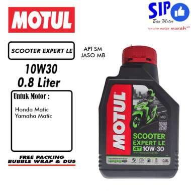 Oli MOTUL SCOOTER EXPERT LE 10W30 0.8L oli motor matic