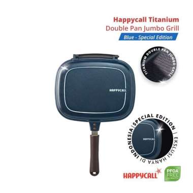 Happycall Titanium Double Pan Jumbo Grill Blue