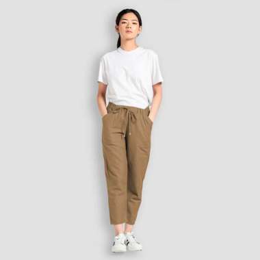 Celana panjang casual wanita gaya Korea model terbaru - Jfashion Rinjani XL Coklat
