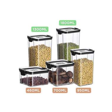 Goto Jubu Food Storage Container Toples Plastik Bening Kotak Makanan 1800ML