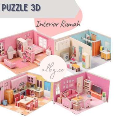 KIDS HEAVEN - Mainan puzzle 3D edukasi anak kreatif Puzzle 3D SMALL TANK Warna