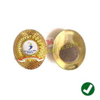 Bros Bappenas Model Oval - Pin Logo Kementerian PPN/Bappenas Mulyocreative
