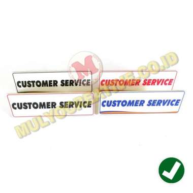 Papan Nama Meja Akrilik - Papan Meja Customer Service Mulyocreative