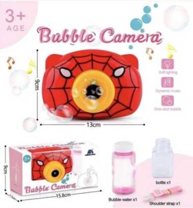 MAINAN ANAK BUBBLE CAMERA ELEKTRIK+CAIRAN BUBBLE Spiderman
