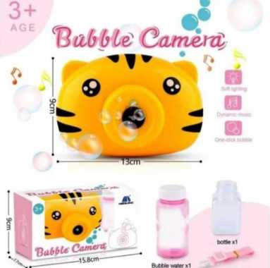 MAINAN ANAK BUBBLE CAMERA ELEKTRIK+CAIRAN BUBBLE Harimau