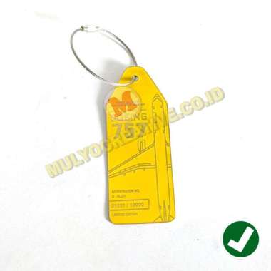 Ganci Logo Pesawat DHL Boeing 757 Gantungan Kunci Model Kotak Mulyocreative