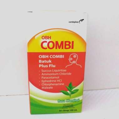 obh combi batuk plus flu sirup dewasa 100 ml rasa menthol mint