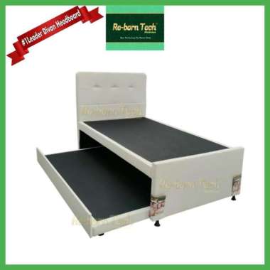 Re-born Tech Divan dipan headboard sorong tempat tidur 2 in 1 ASHIM 180x200