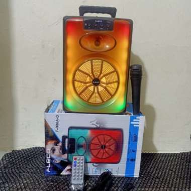 COD SPEAKER BLUETOOTH KARAOKE F-8606A-D LED MEWAH KUALITAS BAGUS