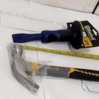 PAKET PALU KAMBING GAGANG FIBER 160Z PAHAT BETON PLUS TOPI 8 INCH