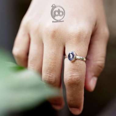 Cincin Blue Safir Wanita Perak Bali Asli 925 Zhavia 20