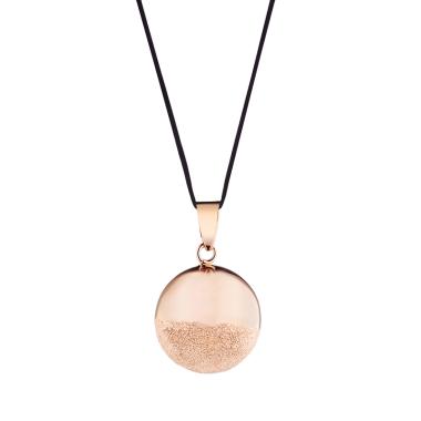 Cache Coeur Maternity Bolas Bola Sphere Diamond Powder Rose Gold Plated Bola With Black Cord Semua U