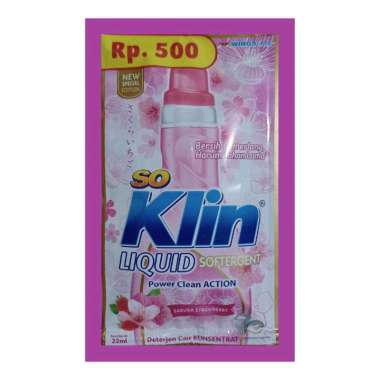 Soklin Liquid Cair sachet 6 Renceng soklin liquid sakura