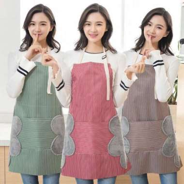Apron Panda / Celemek / Celemek masak Garis