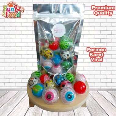 Permen Karet Viral / Bubble Gum Viral Mata Globe Bola Buah Mixed Kualitas Permium