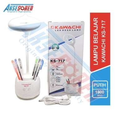Lampu Belajar LED Kawachi [KS-717] / Lampu Meja Led Lampu Putih Casan / Lampu Carger / Lampu Tidur A