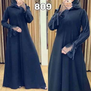 [ABAYA ORI DUBAI ] New Abaya Gamis Maxi Dress Arab Saudi Bordir Zephy Turki Umroh Dubai 809