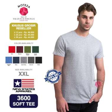 Kaos Polos Combed 30s Original - NSA Softstyle 3600 - XXL - WARNA LIME XXL