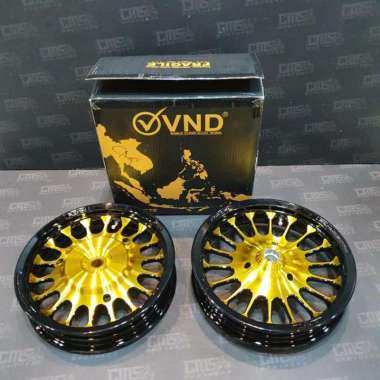 Velg Velek Racing VND Roulette Ring 12 Honda New Scoopy Black Gold