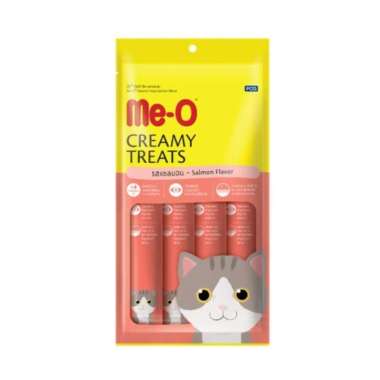Meo Creamy Treats 4x15gr Snack Kucing Meo/Me-O Treat/Makanan Kucing SALMON