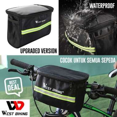 West Biking Tas Sepeda Lipat Roadbike MTB Front Bag B7 Tas Depan Hitam warna