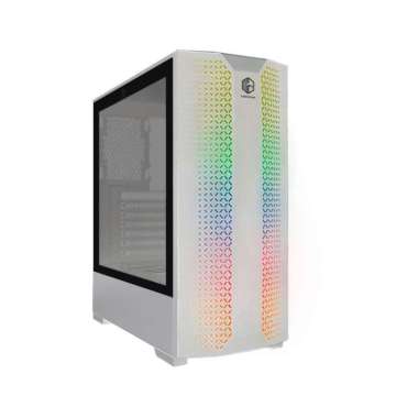 Cube Gaming Fresno Free RGB Strip ATX Gaming Case Putih