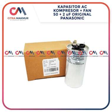 Kapasitor AC Panasonic Double 50 + 2 uF Kompresor 2 pk original