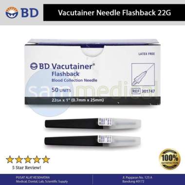 BD Vacutainer needle Flashback atau Jarum Vacutainer per 5 pcs