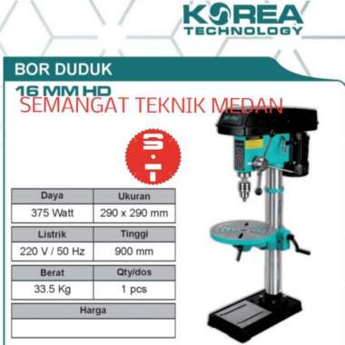 MESIN BOR DUDUK BENCH DRILL PRESS 375 WATT 16mm 16 mm HD NRT-PRO