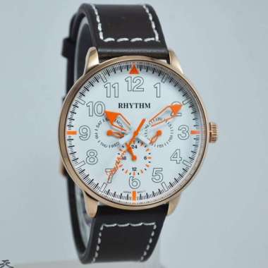 RHYTHM FE1614L04 - Jam Tangan Pria Kulit Original - Black