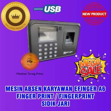 EFINGER MESIN ABSEN KARYAWAN A6 / FINGER PRINT / FINGERPRINT / SIDIK JARI