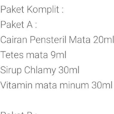 Paket komplit tetes Mata Vitamin mata DAmour Paket A